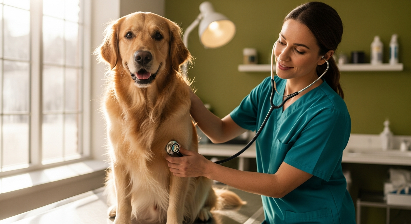 Happy healthy dog and content cat by a sunny window, representing a long, healthy pet life